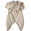 Healthy Body Head To Toe Organic Cotton Kimonos - Fun Print on Natural view 1