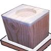 Steve's Gift Shoppe Heavy Duty Bed Lifter/Bed Riser - 9-Inch Lift - Douglas Fir Solid Core for 2 1/2-Inch Diameter Furniture Legs - Set of Four Lifters (Stained) view 1