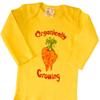 Healthy Body Head To Toe Infant Lap Tees Long Sleeve - Organically Growing Yellow Carrot view 1