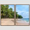 SIGNWIN 2 Piece Framed Canvas Wall Art Coastal Beach Canvas Prints Home Artwork Decoration for Living Room,Bedroom - 24"x36"x2 Panels view 3