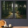 SIGNWIN 2 Piece Framed Canvas Wall Art Rustic Woods Canvas Prints Home Artwork Decoration for Living Room,Bedroom - 24"x36"x2 Panels view 1