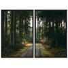 SIGNWIN 2 Piece Framed Canvas Wall Art Rustic Woods Canvas Prints Home Artwork Decoration for Living Room,Bedroom - 24"x36"x2 Panels view 2