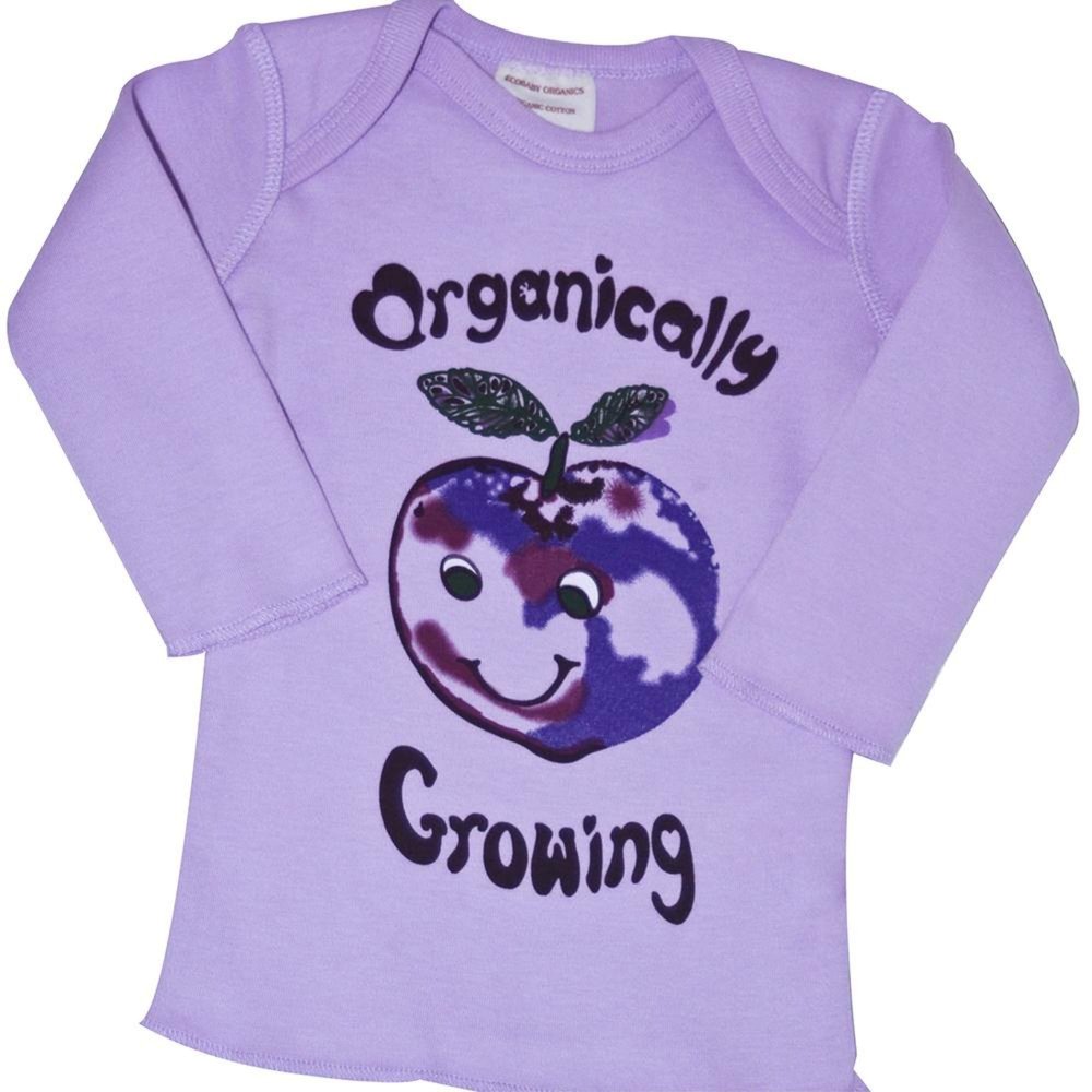 Healthy Body Head To Toe Infant Lap Tees Long Sleeve - Organically Growing Purple Plum