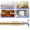 CXYGZLJ 304 Stainless Steel Shower Curtain Rod, No Punch Straight Rod, Clothes Rail, Partition Curtain Rod, Non-Stretchable Rod, Gold Pull Rod (Size : 101-150cm) view 2