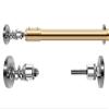 CXYGZLJ 304 Stainless Steel Shower Curtain Rod, No Punch Straight Rod, Clothes Rail, Partition Curtain Rod, Non-Stretchable Rod, Gold Pull Rod (Size : 101-150cm) view 4