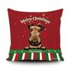 MALIHONG Merry Christmas Peeking Dog Pillowcase Cute Airedale in Santa Hat Snowflake Xmas Throw Pillow Cover for Sofa Bed Home Decor 18x18 Inch view 1