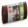 ANNA ZARADNA ST-AZ-017027 Waste Separation Bags Organic Rubbish Bags Tear-Resistant 120 L | Pack of 10 | Bin Bags for Household Waste Office Made of Thick LDPE Regranulate Film Colour: Brown view 1