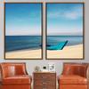 SIGNWIN 2 Piece Framed Canvas Wall Art Coastal Beach Canvas Prints Home Artwork Decoration for Living Room,Bedroom - 24"x36"x2 Panels view 1