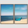 SIGNWIN 2 Piece Framed Canvas Wall Art Coastal Beach Canvas Prints Home Artwork Decoration for Living Room,Bedroom - 24"x36"x2 Panels view 3