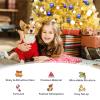 GOFLAME 6 FT Christmas Tree, 1036 Branch Tips, Artificial Tinsel Christmas Tree with Metal Stand, Artificial Hinged Christmas Tree for Indoor and Outdoor Holiday Decoration, Champagne Gold view 4