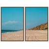 SIGNWIN 2 Piece Framed Canvas Wall Art Coastal Beach Canvas Prints Home Artwork Decoration for Living Room,Bedroom - 24"x36"x2 Panels view 2
