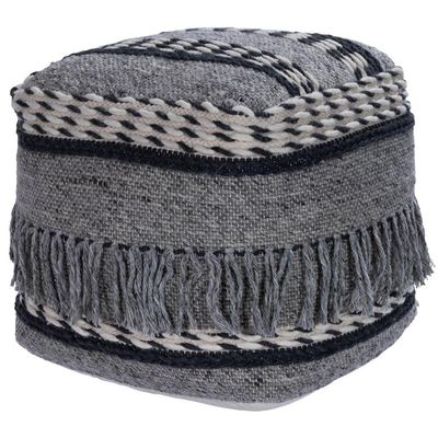 Beaumont Lane Metropolitan Living Square Pouffe in Gray