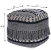 Beaumont Lane Metropolitan Living Square Pouffe in Gray view 2