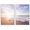 SIGNWIN 2 Piece Framed Canvas Wall Art Coastal Scenery Canvas Prints Home Artwork Decoration for Living Room,Bedroom - 24"x36"x2 Panels view 2
