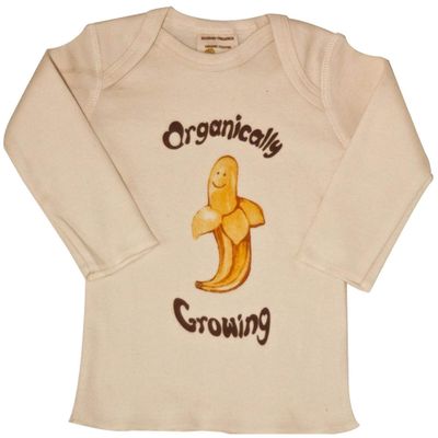 Healthy Body Head To Toe Infant Lap Tees Long Sleeve - Organically Growing Natural Banana