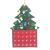 Christmas Tree RENRUIRUI- Felt Calendar Children DIY Xmas Gift Set with 24Pcs Detachable Ornaments, Wall-Mounted 60X90CM view 1
