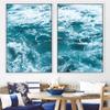 SIGNWIN 2 Piece Framed Canvas Wall Art Coastal Beach Canvas Prints Home Artwork Decoration for Living Room,Bedroom - 24"x36"x2 Panels view 1