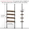 ALLZONE Bathroom Organizer, Over The Toilet Storage, 4-Tier Adjustable Wood Shelves for Small Rooms, Saver Space Rack, 92 to 116 Inch Tall, Narrow Cabinet, Rustic Brown view 2
