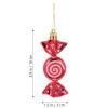 12PCS Christmas Candy Hanging Ornament Candy Cane Christmas Tree Decoration Peppermint Lollipop Decor Glitter Ornament for Tree Home Party Favor view 2