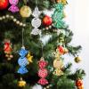 12PCS Christmas Candy Hanging Ornament Candy Cane Christmas Tree Decoration Peppermint Lollipop Decor Glitter Ornament for Tree Home Party Favor view 3