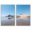 SIGNWIN 2 Piece Framed Canvas Wall Art Coastal Scenery Canvas Prints Home Artwork Decoration for Living Room,Bedroom - 24"x36"x2 Panels view 2