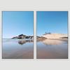 SIGNWIN 2 Piece Framed Canvas Wall Art Coastal Scenery Canvas Prints Home Artwork Decoration for Living Room,Bedroom - 24"x36"x2 Panels view 3