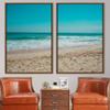 SIGNWIN 2 Piece Framed Canvas Wall Art Coastal Beach Canvas Prints Home Artwork Decoration for Living Room,Bedroom - 24"x36"x2 Panels view 1
