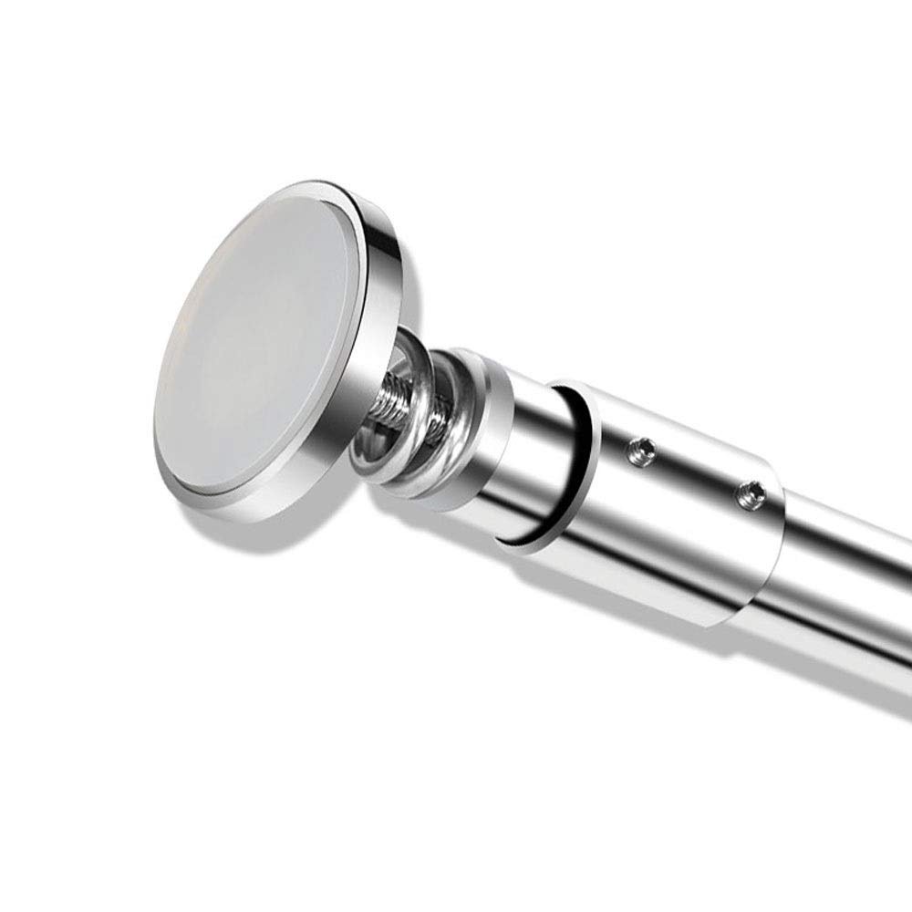 CXYGZLJ Punch-Free Shower Curtain Rod, Thick 304 Stainless Steel Curtain Straight Rod, Bathroom Curtain Set, Non-Retractable Load-Bearing Clothes Pole Pull Rod (Size : 61-100cm)
