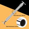 CXYGZLJ Punch-Free Shower Curtain Rod, Thick 304 Stainless Steel Curtain Straight Rod, Bathroom Curtain Set, Non-Retractable Load-Bearing Clothes Pole Pull Rod (Size : 61-100cm) view 4
