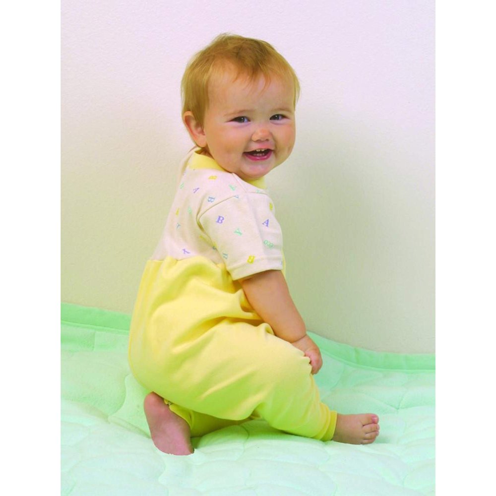 Healthy Body Head To Toe Organic Cotton Zip Crotch Easy Change Jumpsuits - Yellow 18-24m