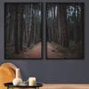 SIGNWIN 2 Piece Framed Canvas Wall Art Rustic Woods Canvas Prints Home Artwork Decoration for Living Room,Bedroom - 24"x36"x2 Panels view 1