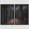 SIGNWIN 2 Piece Framed Canvas Wall Art Rustic Woods Canvas Prints Home Artwork Decoration for Living Room,Bedroom - 24"x36"x2 Panels view 3