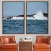 SIGNWIN 2 Piece Framed Canvas Wall Art Coastal Beach Canvas Prints Home Artwork Decoration for Living Room,Bedroom - 24"x36"x2 Panels view 1
