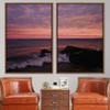 SIGNWIN 2 Piece Framed Canvas Wall Art Coastal Scenery Canvas Prints Home Artwork Decoration for Living Room,Bedroom - 24"x36"x2 Panels view 1