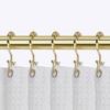Utopia Alley HK1GD Deco Flat Double Roller Shower Curtain Hooks; Gold - Set of 12 view 1