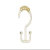 Utopia Alley HK1GD Deco Flat Double Roller Shower Curtain Hooks; Gold - Set of 12 view 2