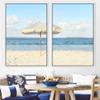 SIGNWIN 2 Piece Framed Canvas Wall Art Coastal Beach Canvas Prints Home Artwork Decoration for Living Room,Bedroom - 24"x36"x2 Panels view 1