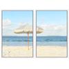 SIGNWIN 2 Piece Framed Canvas Wall Art Coastal Beach Canvas Prints Home Artwork Decoration for Living Room,Bedroom - 24"x36"x2 Panels view 2