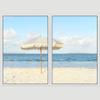 SIGNWIN 2 Piece Framed Canvas Wall Art Coastal Beach Canvas Prints Home Artwork Decoration for Living Room,Bedroom - 24"x36"x2 Panels view 3