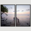SIGNWIN 2 Piece Framed Canvas Wall Art Coastal Beach Canvas Prints Home Artwork Decoration for Living Room,Bedroom - 24"x36"x2 Panels view 3