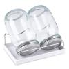 Sprouting Jar Kit-2 Wide Mouth Quart Mason Jars with 316 Stainless Steel Screen Sprout Lids, Drip Tray, Stand | Seed Sprouter Set for Growing Broccoli, Alfalfa, Mung Bean view 1
