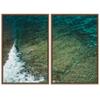 SIGNWIN 2 Piece Framed Canvas Wall Art Coastal Scenery Canvas Prints Home Artwork Decoration for Living Room,Bedroom - 24"x36"x2 Panels view 2
