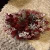 Whimsical Christmas wreath, elf ribbon, glitter, large glitter snowflake, tons of ribbon and embellishments view 1