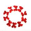 DUO ER 12pcs Christmas Bow Red Velvet Xmas Ornament Christmas Tree Decoration Holiday Party Home Bowknots Xmas Wreaths Presents Wrapping Craft view 2