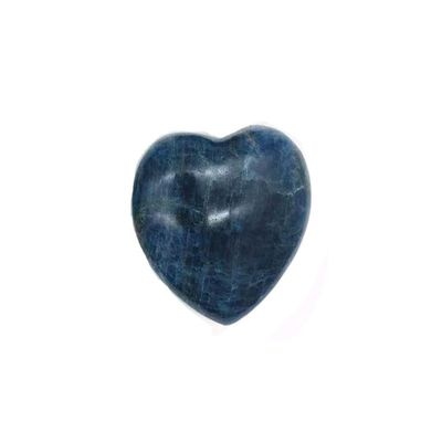 Natural Blue Apatite Carved Palm Stone Worry Stones Polished Heart Love Shaped Sphere Healing Crystal Quartz Gemstone Reiki Chakra Balancing Decoration 150-200Grams(Blue Apatite Heart Love)