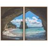 SIGNWIN 2 Piece Framed Canvas Wall Art Coastal Beach Canvas Prints Home Artwork Decoration for Living Room,Bedroom - 24"x36"x2 Panels view 2