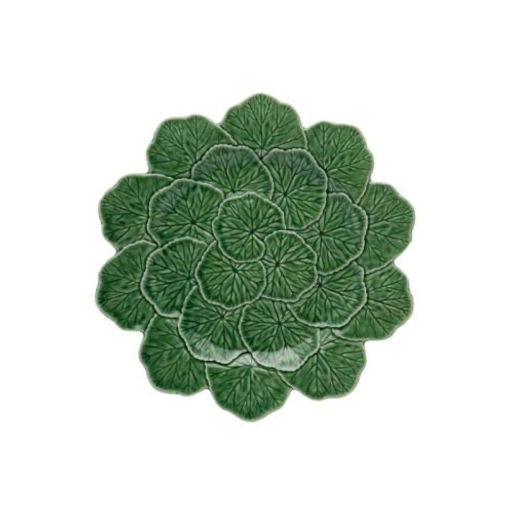 Bordallo Pinheiro Geranium Charger Plate Green, Set of 2
