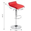 Adjustable Bar Stools, Adjustable PU Leather Bar Stool Counter Swivel Chrome Bistro Dining Chair Set of 2 (red, 1) view 3