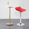 Adjustable Bar Stools, Adjustable PU Leather Bar Stool Counter Swivel Chrome Bistro Dining Chair Set of 2 (red, 1) view 4