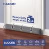 HADOR 38 Inch Weighted Door Draft Stopper - Under Door Snake Pillow, Blocks Cold Air/Wind/Noise, Heavy Duty Soundproof Bottom Filler (Covers Gaps Up to 3"), Winter Patio Sliding Window Seal, Grey view 2